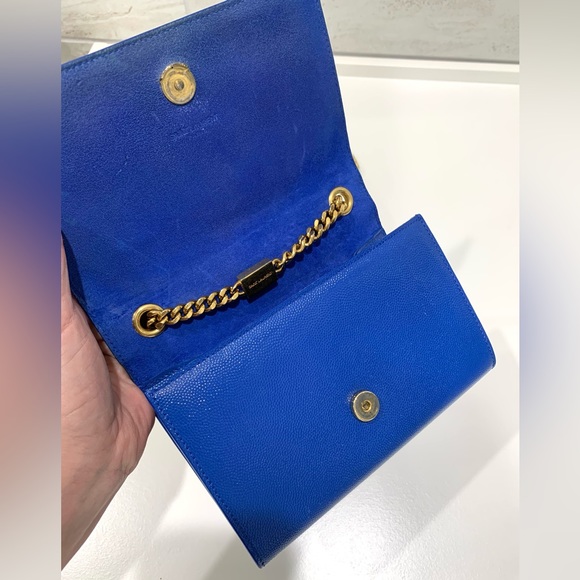 ❌SOLD❌Authentic Saint Laurent Grain De Poudre Small Monogram Kate Bag. - Picture 12 of 14